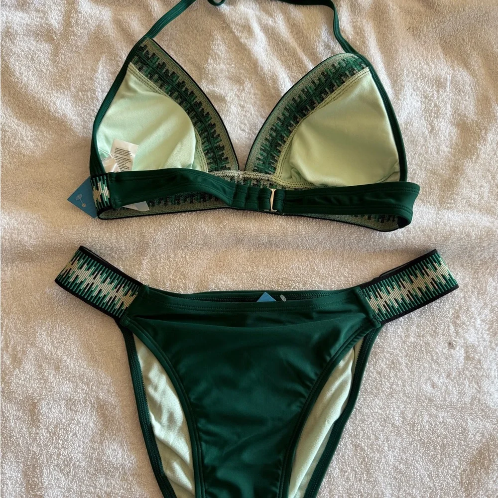 Green Patterned Bikini Set - Picture 2 of 2